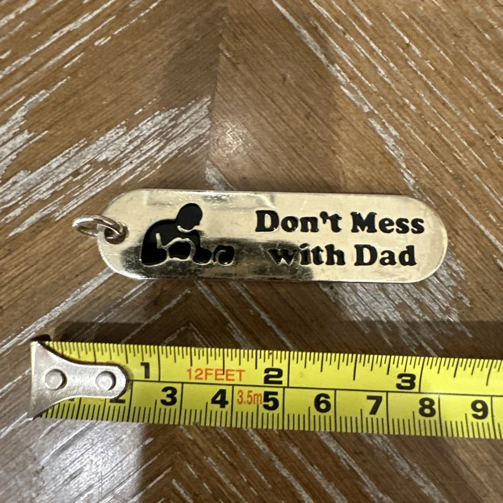 Don't Mess With Dad Vintage Key Chain.‎ Gift For Dad. Father's Day Gift. Boxing